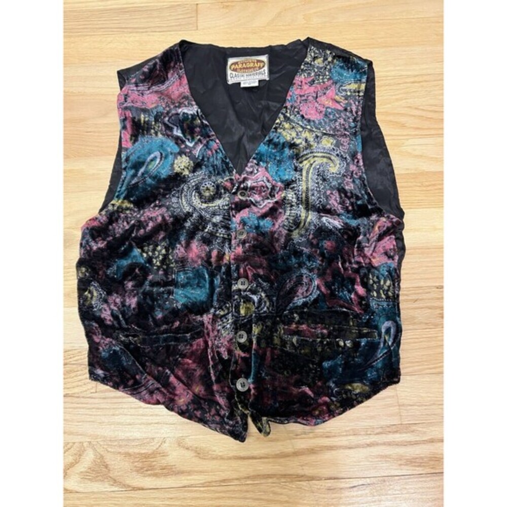 Paragraff‎ Rayon Western Vest Small Multicolor Paisley